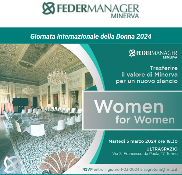 Giornata Internazionale della Donna 2024 - Federmanager Minerva TORINO