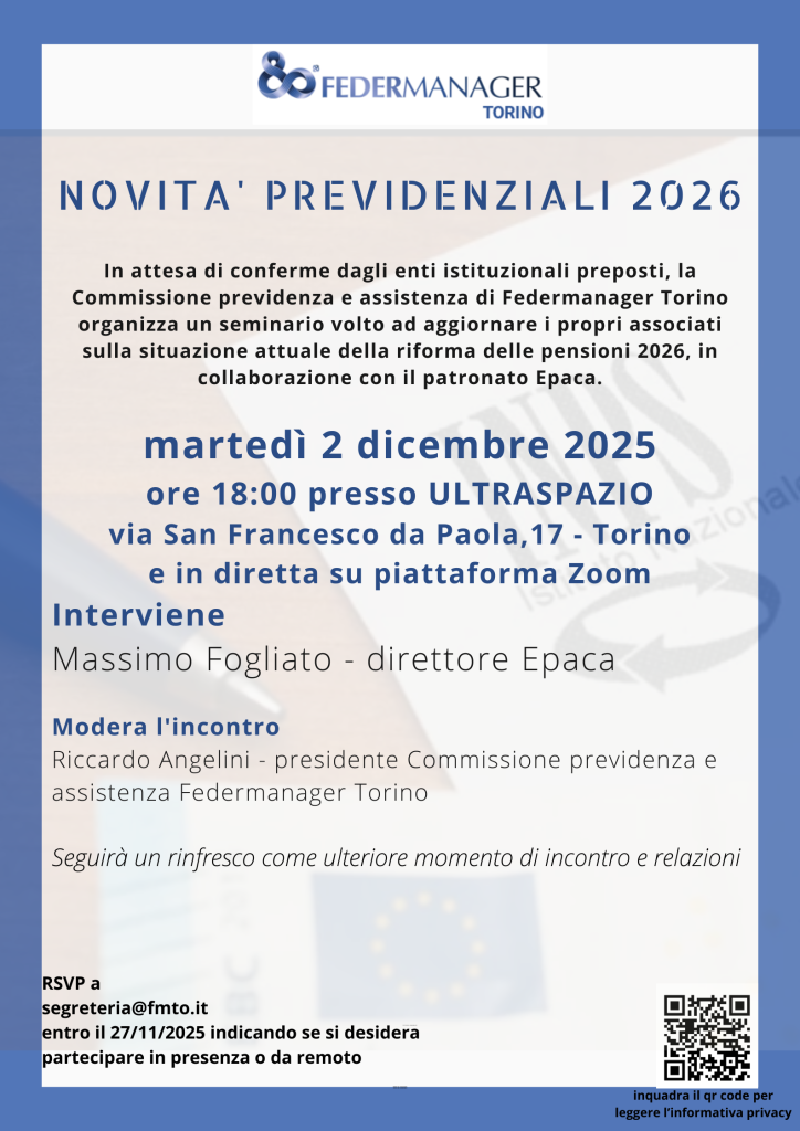 NOVITA' PREVIDENZIALI 2026 -  2 dicembre 2025 ORE 18:00